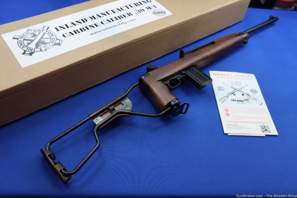 Inland Mfg Model M1 Carbine PARATROOPER Rifle 30 Carbine 15RD 18" Semi Auto-img-0