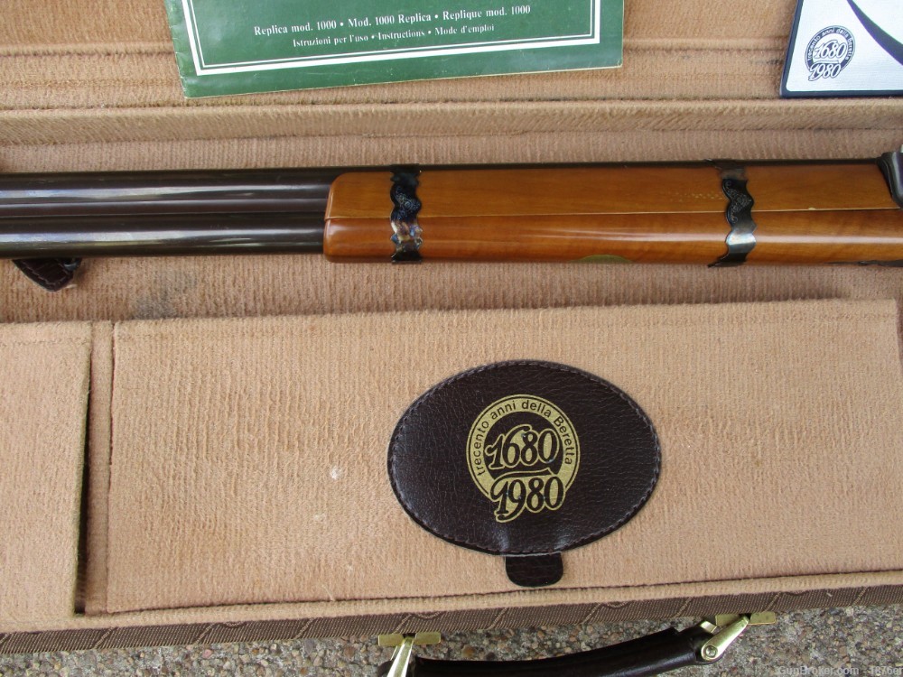 Beretta 1680-1980 Commemorative Black Powder Percussion O/U 12ga Shotgun -img-2