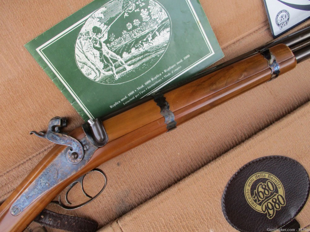Beretta 1680-1980 Commemorative Black Powder Percussion O/U 12ga Shotgun -img-14