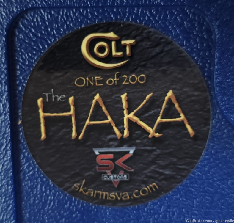 Colt SK Customs THE HAKA Blued 24K Gold Polynesian 38 Super Layaway-img-2