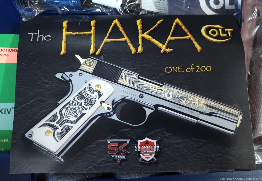 Colt SK Customs THE HAKA Blued 24K Gold Polynesian 38 Super Layaway-img-5