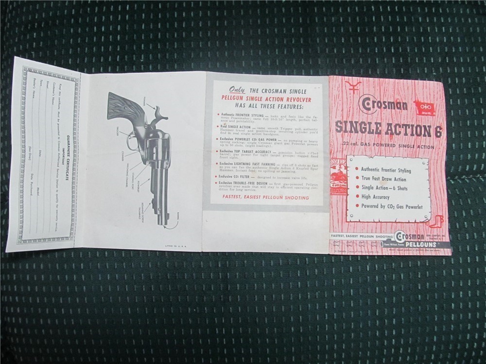 Crosman Single Action 6 Owner's Manual-img-1