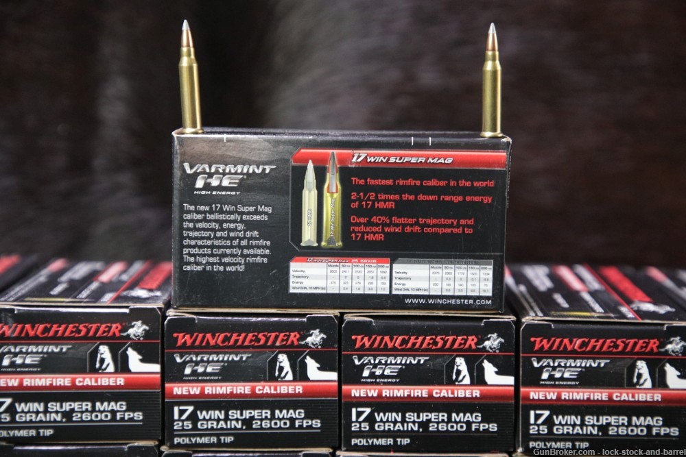 1000x .17 Win. Super mag Ammunition Winchester 25 Grain Poly Tip Bullets-img-4