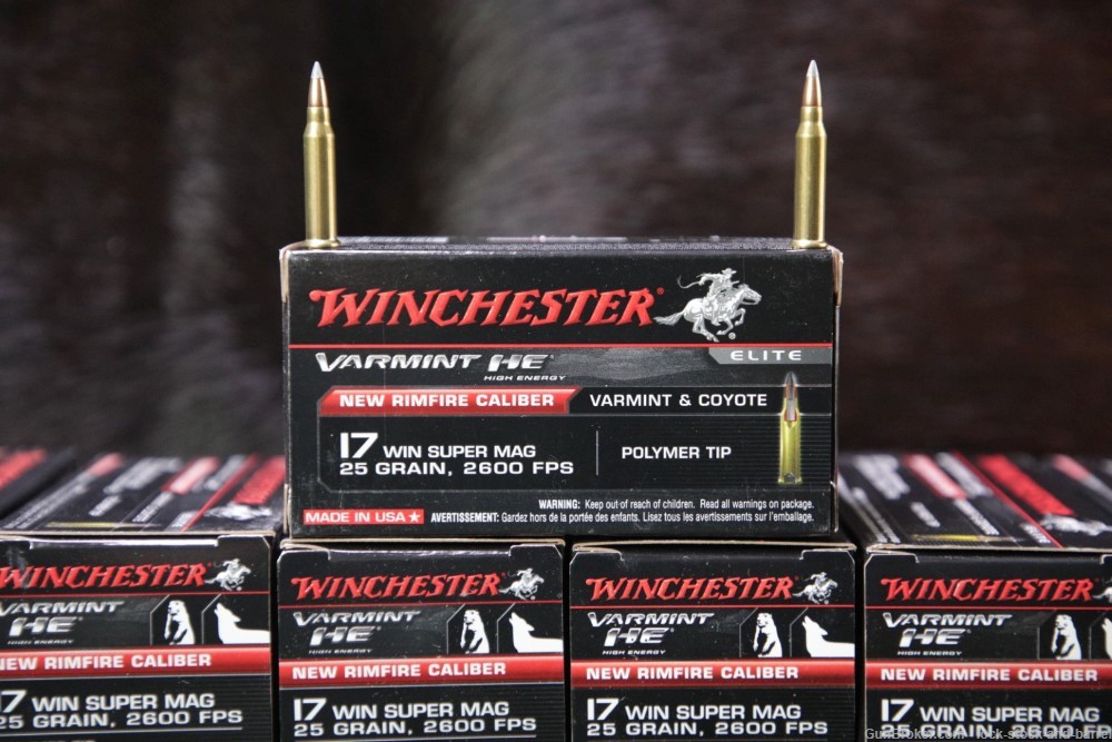 1000x .17 Win. Super mag Ammunition Winchester 25 Grain Poly Tip Bullets-img-3