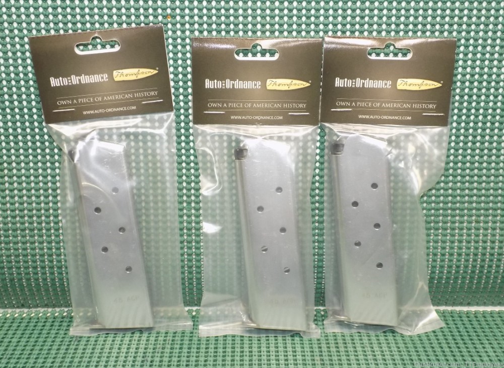 Auto Ordnance 7 Rd. 1911 .45ACP Mags #G21S PACKED 1 lot of 3 New NO RESERVE-img-0
