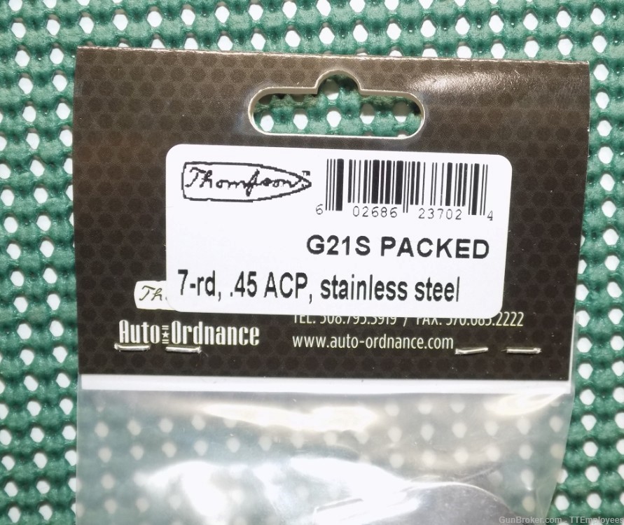 Auto Ordnance 7 Rd. 1911 .45ACP Mags #G21S PACKED 1 lot of 3 New NO RESERVE-img-1
