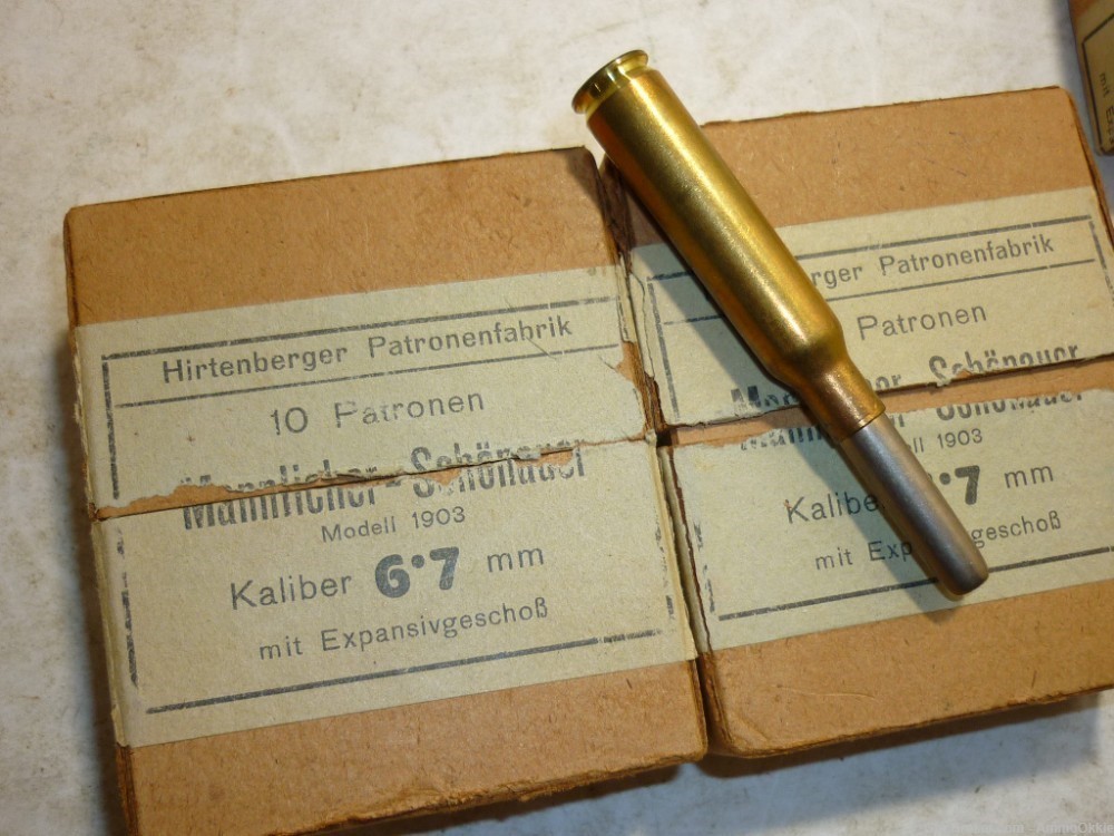 1rd - VERY EARLY 6.7 AMMO - 6.5 Mannlicher Schonauer - 6.5x54 MS-img-1