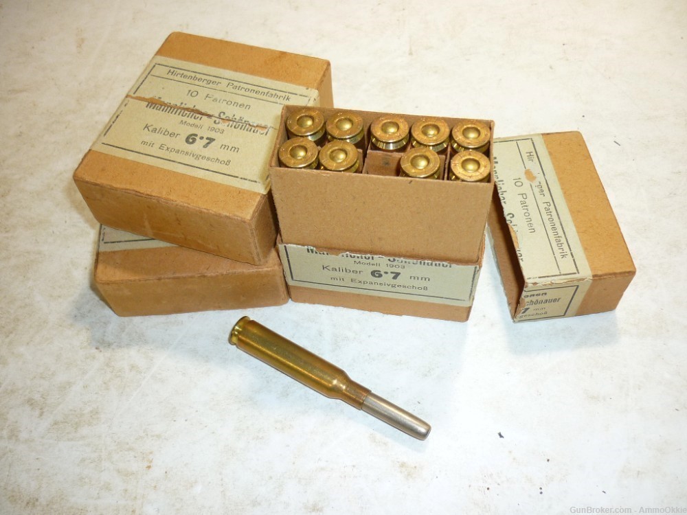 1rd - VERY EARLY 6.7 AMMO - 6.5 Mannlicher Schonauer - 6.5x54 MS-img-18