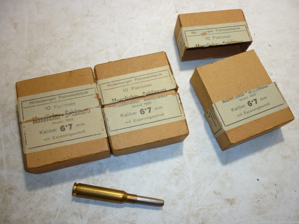 1rd - VERY EARLY 6.7 AMMO - 6.5 Mannlicher Schonauer - 6.5x54 MS-img-0