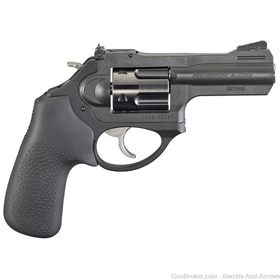 Ruger 5444 LCRx Revolver, 357 Mag, 3" Bbl, Matte Black, Hogue Grip, 5 Rnd, -img-0
