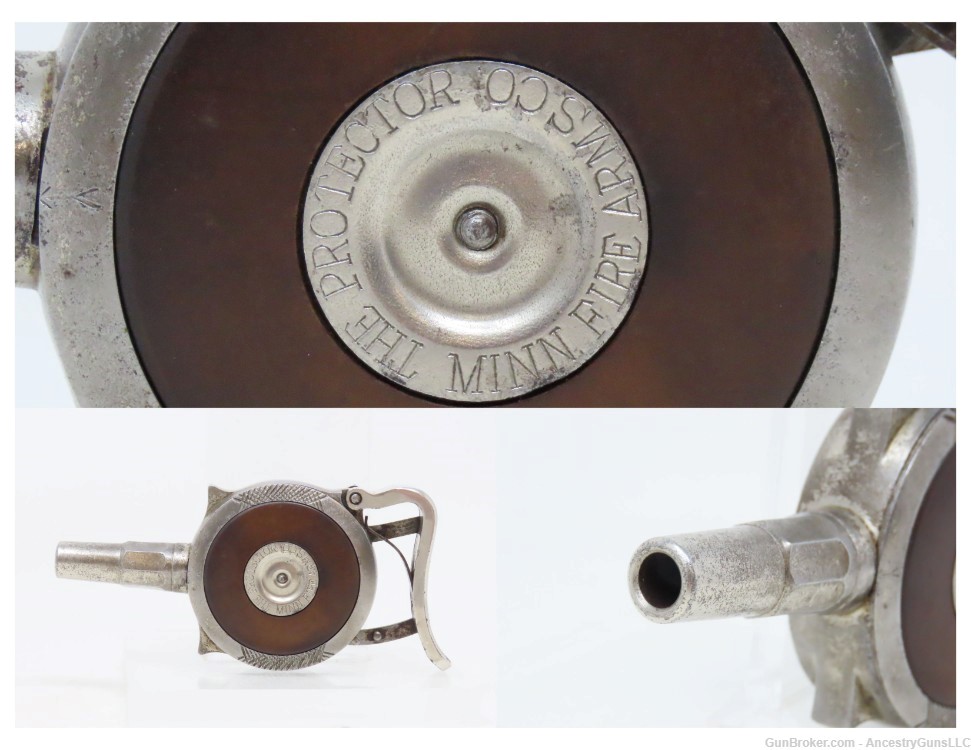 RARE Antique MINNEAPOLIS FIREARMS Co. “The Protector” PALM PISTOL Revolver -img-0