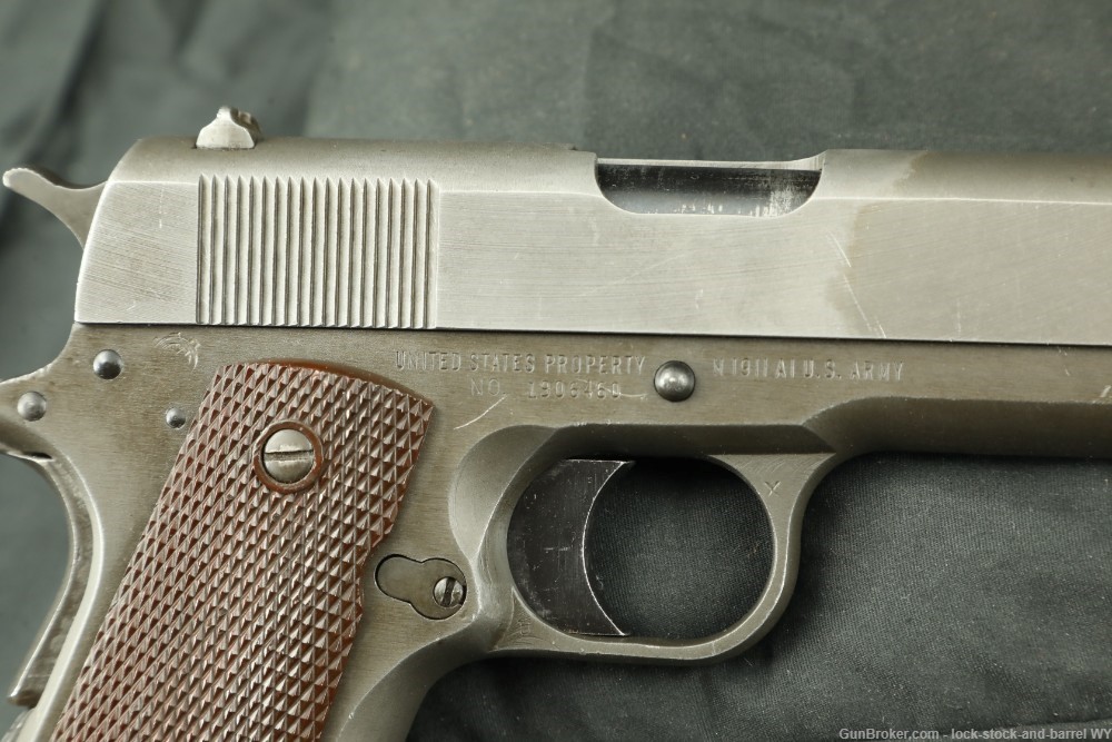 US Army WWII Remington Rand Model 1911A1 Type 3 .45 ACP 5" Semi-Auto Pistol-img-19
