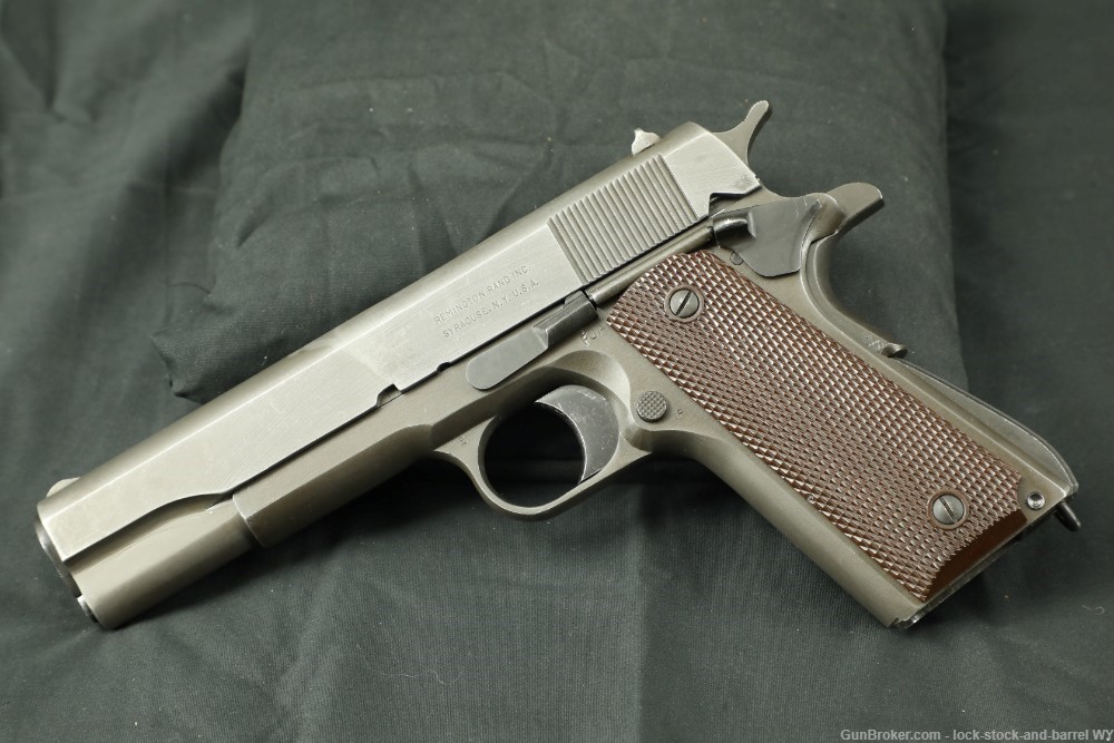 US Army WWII Remington Rand Model 1911A1 Type 3 .45 ACP 5" Semi-Auto Pistol-img-7