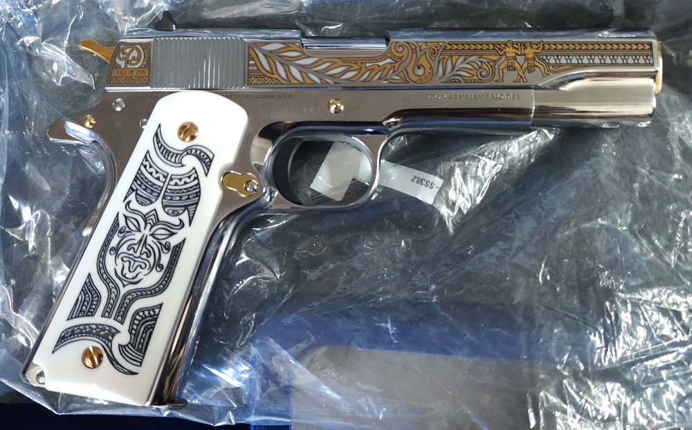 Colt SK Customs THE HAKA SS Stainless 24K Gold Polynesian 38 Super Layaway-img-16