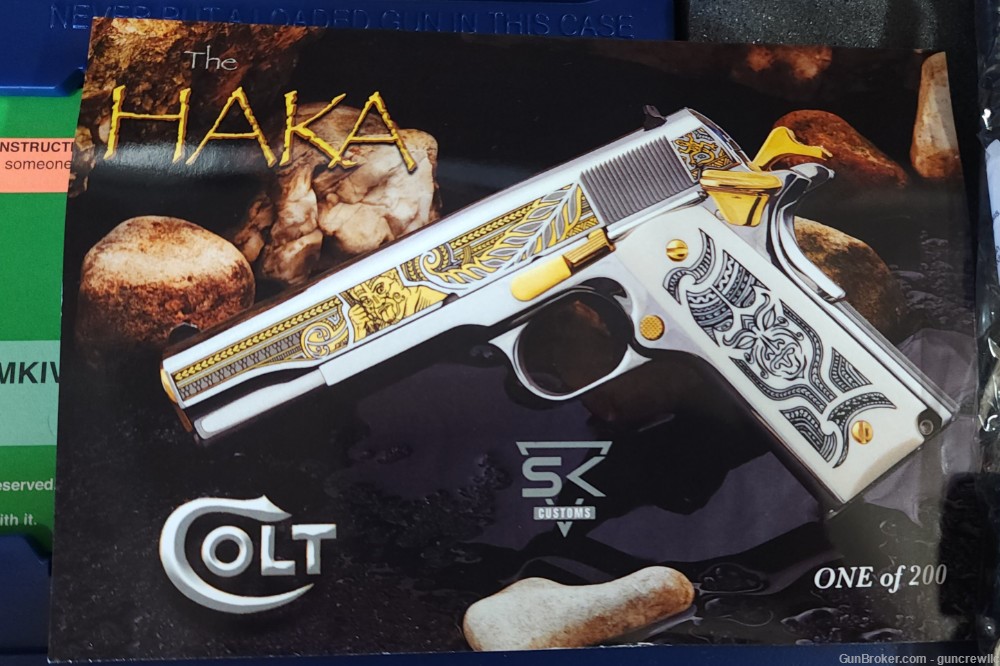 Colt SK Customs THE HAKA SS Stainless 24K Gold Polynesian 38 Super Layaway-img-6