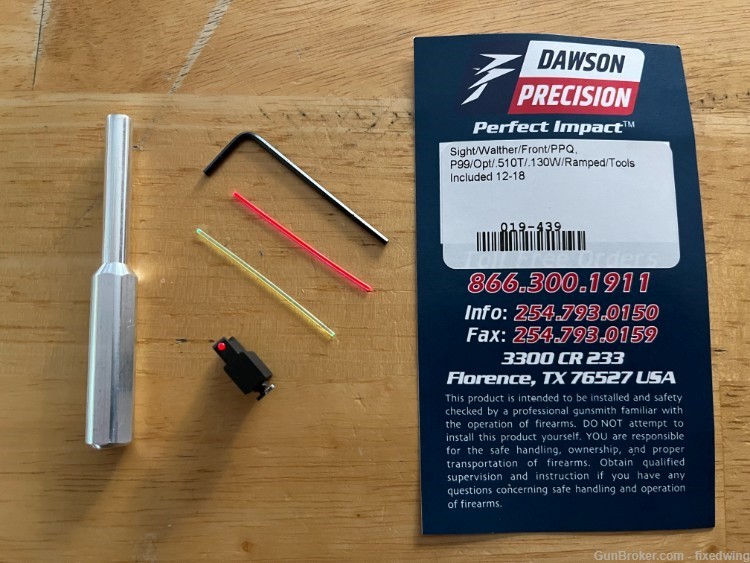 Dawson Precision Walther PPQ P99 Suppressor Sight .510T 9mm-img-2