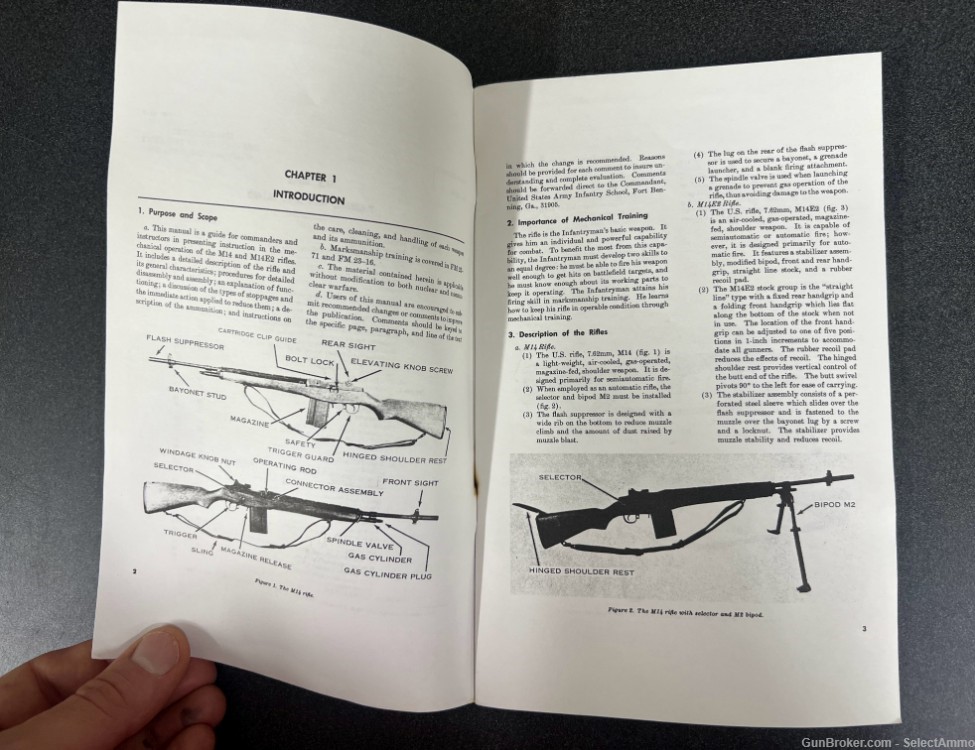 M14 & M14E2 Department of the Army Field Manual FM 23-8 M1A M21-img-3