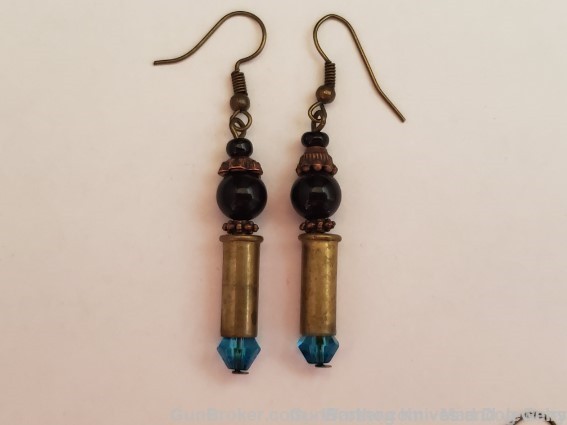 Bullets, Crystals & Bling Earrings. 4 Pair. Handmade. 1 of 1.  E2.*REDUCED*-img-2