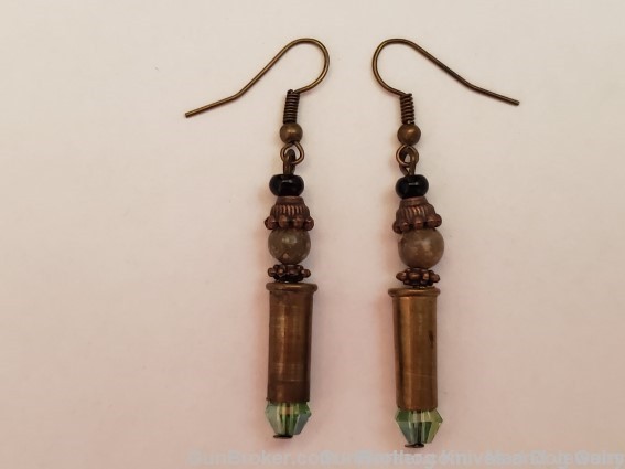 Bullets, Crystals & Bling Earrings. 4 Pair. Handmade. 1 of 1.  E2.*REDUCED*-img-4