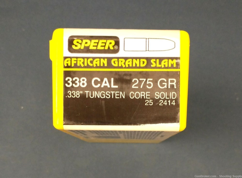 Speer 338 Cal 275 Gr Tungsten Core African Grand Slam Sold 2414-img-3