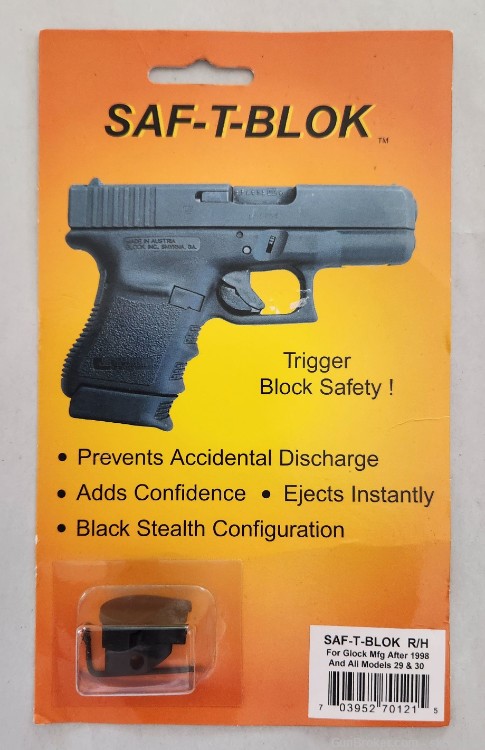 Saf-T-Blok Trigger Block for Glock Pistols after 1998 (Right Hand)-img-0