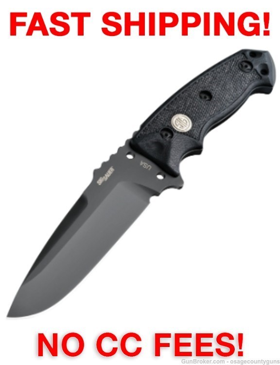 Hogue Knife, EXF01 Sig Tac 5 1/2" DPB Gry G10 SldBlk-img-0