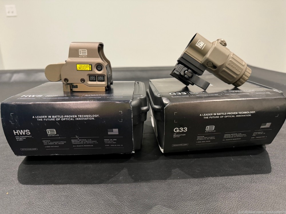 EOTech EXPS3 TAN + G33 Magnifier TAN - LIKE NEW w/ original boxes-img-0