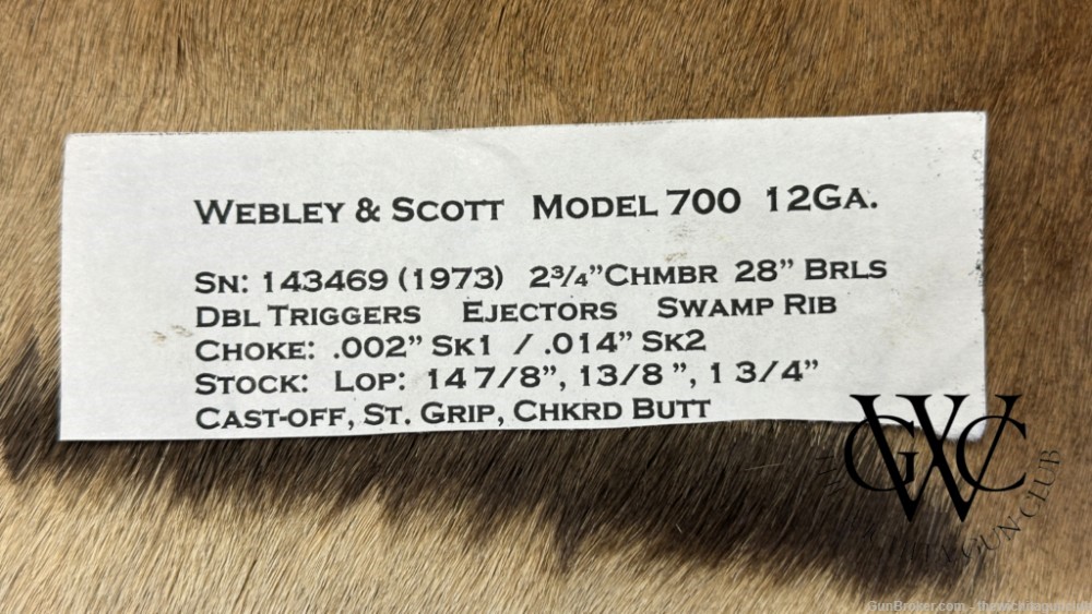 Pre Owned Webley & Scott Model 700 12GA 28"; 1973 MFG-img-15