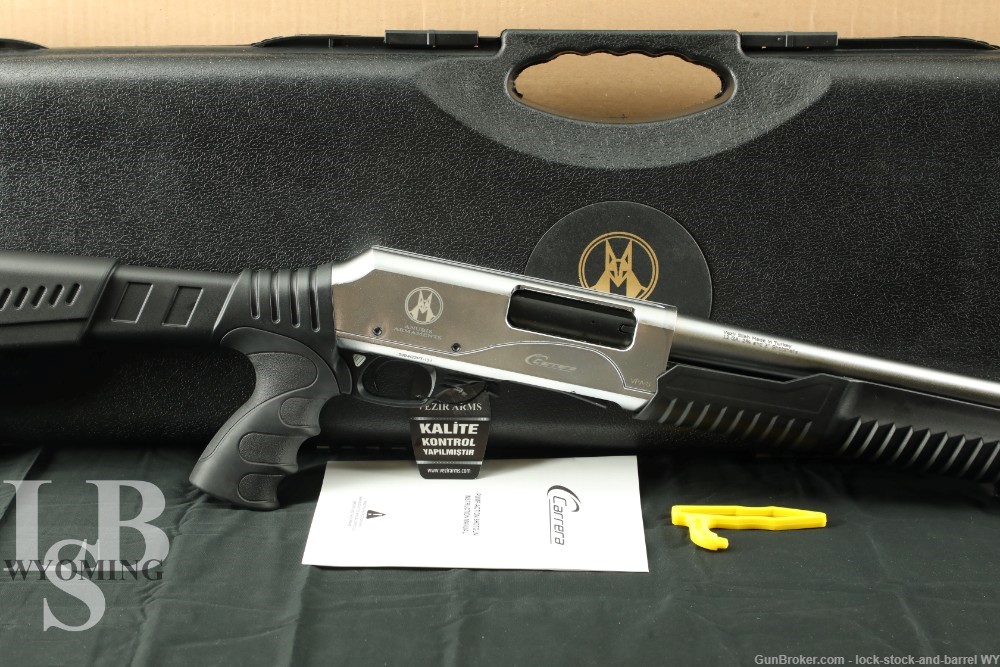 Anubis Armaments VEZiR Arms Carrera VPA-S Silver 12GA Pump Shotgun 20”-img-0