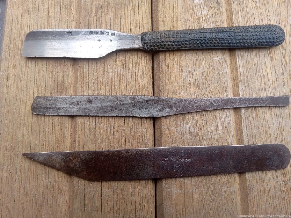 WWiI US Japanese Souvanir Knife Kami Sori Straight Razor Tanto-img-0