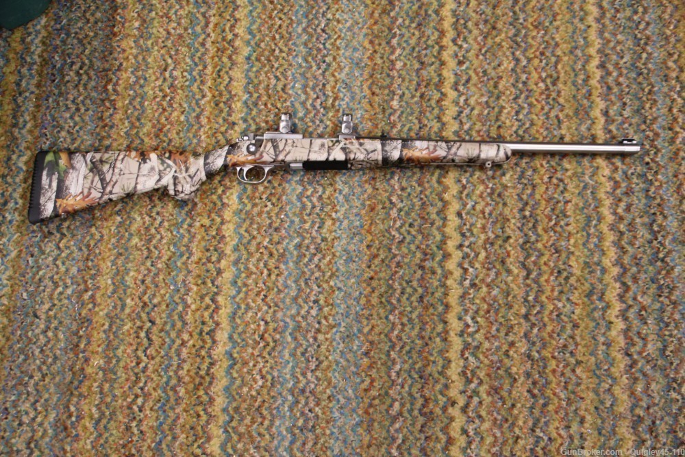 Ruger 77/44 44 Mag Stainless Camo All Weather With Sights -img-0