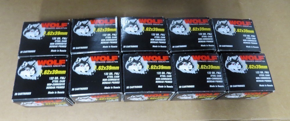 Wolf Performance Ammunition 7.62x39 FMJ Steel Case 122gr 200 Rounds-img-2