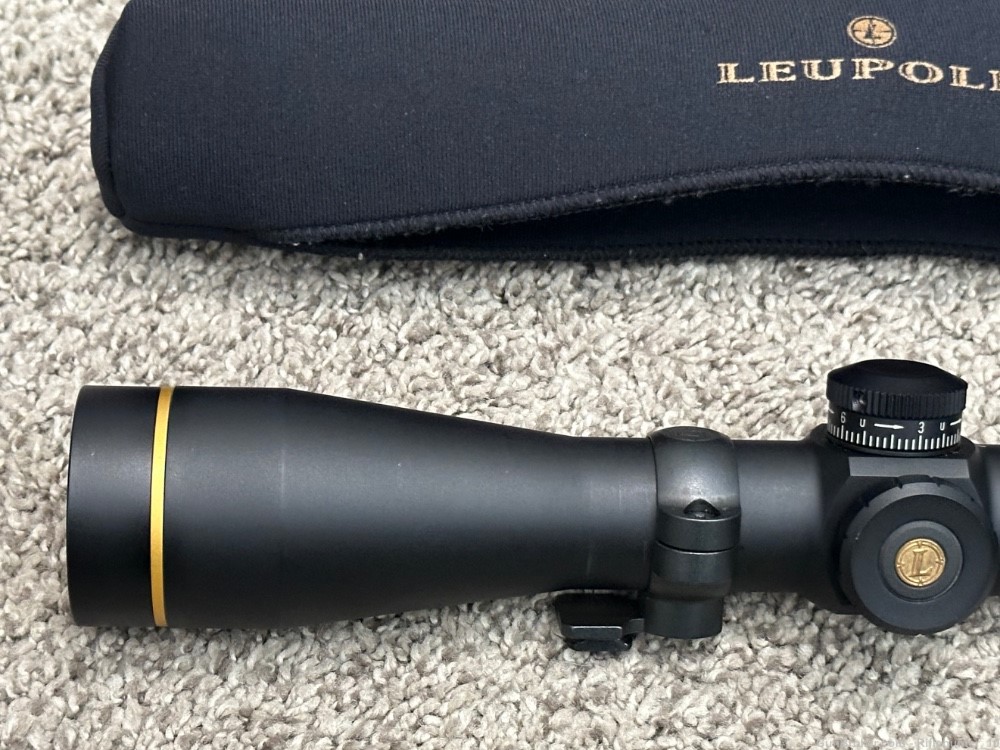 Leupold VX R illuminated firedot 4-12x40mm riflescope hd 30mm W rings -img-2