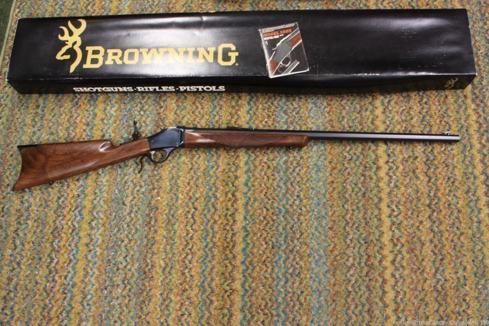 Browning 1885 45-70 Traditional Hunter Peep Sight Octagon -img-0