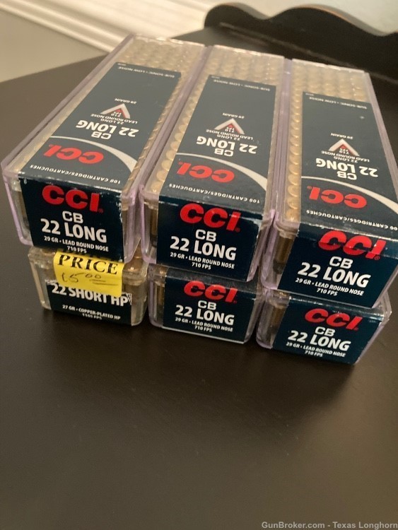 CCI .22 Long Six 100 Round Boxes Ammo Unopened Boxes 600 Total-img-1