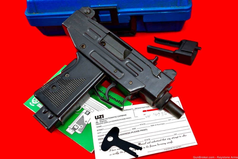 Rare & Desired Pre Ban IMI Israel UZI Pistol 9mm w/ Original Case-img-6