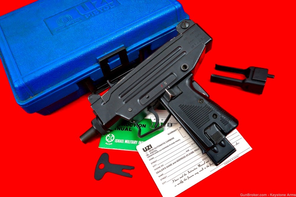 Rare & Desired Pre Ban IMI Israel UZI Pistol 9mm w/ Original Case-img-2