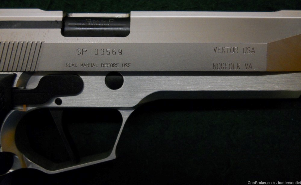 Vektor SP1 Sport Tuned Nickel 9mm Pistol RARE and Unfired in Box-img-5
