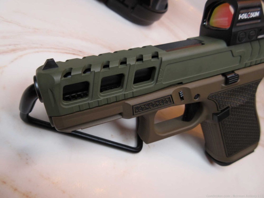 Glock 19 GEN5 9mm Shark Coast Tactical Custom Thrasher Holosun 507CX2 optic-img-4