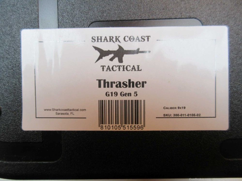 Glock 19 GEN5 9mm Shark Coast Tactical Custom Thrasher Holosun 507CX2 optic-img-8