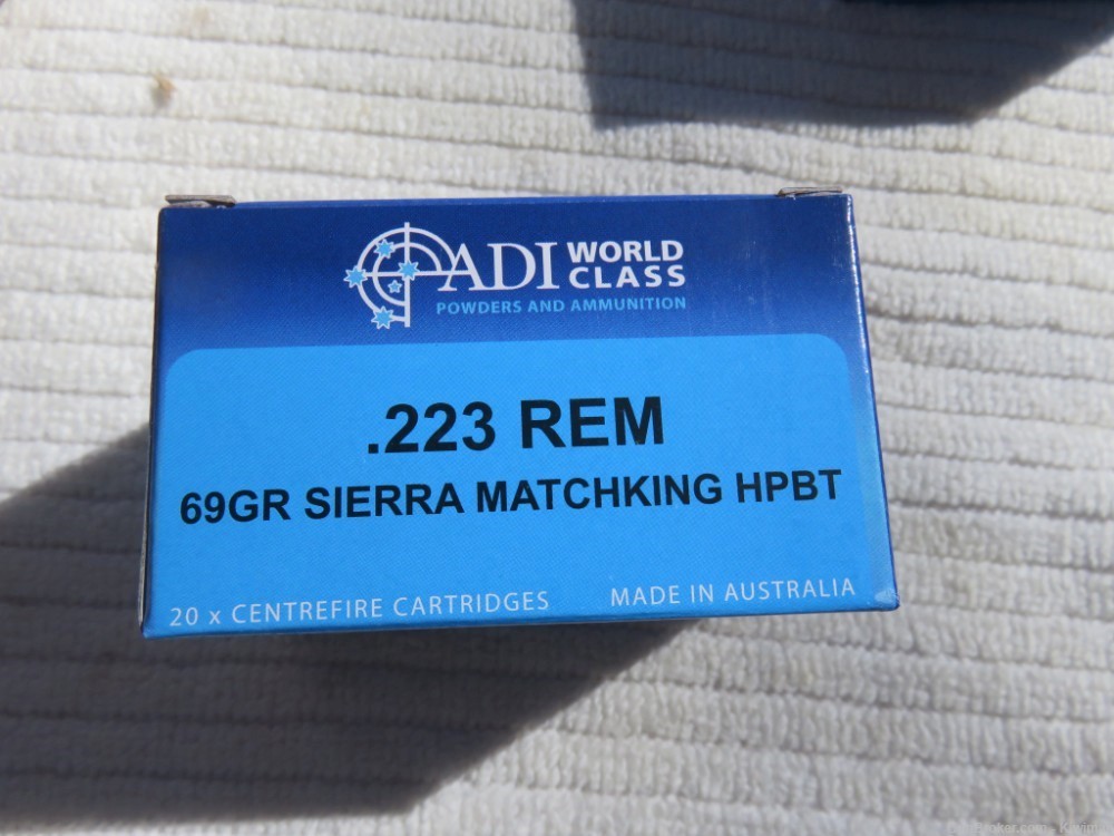 ADI. 200Rnds. Match, Sierra HPBT MatchKing .223 Rem. 69 gr. Brass -img-3