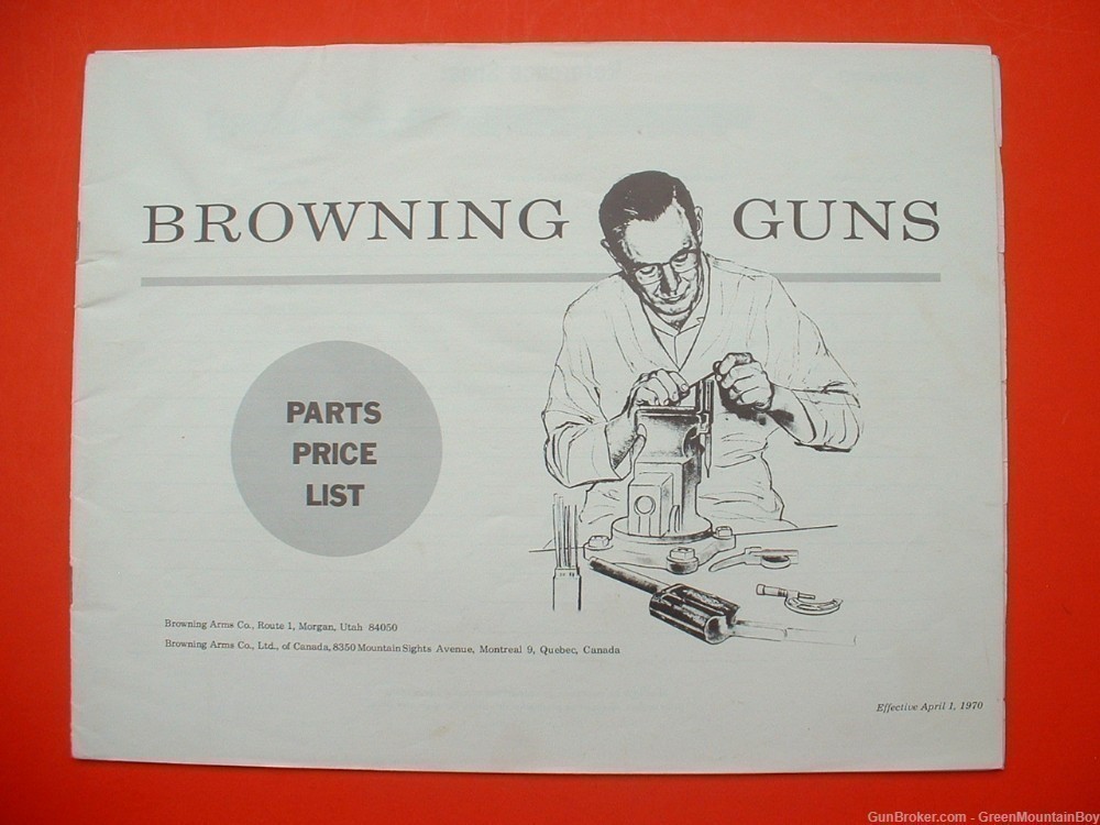 Scarce 1970 BROWNING Full-Line Catalog, Price List, Parts List - XLNT !-img-2