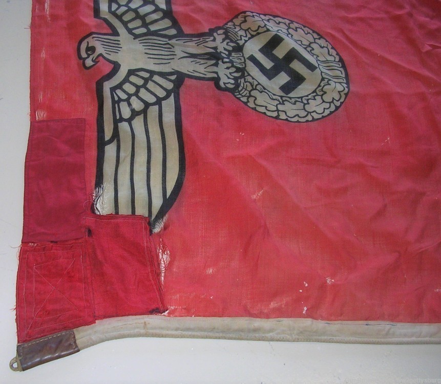 Ultra  Rare WW2 German State Service Flag From Reichstag Battle of Berlin-img-12