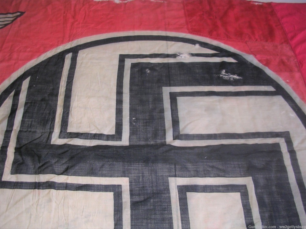 Ultra  Rare WW2 German State Service Flag From Reichstag Battle of Berlin-img-6