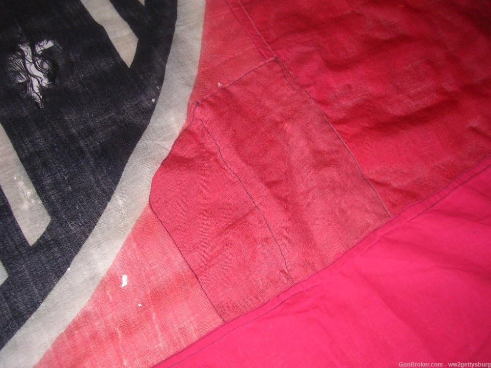 Ultra  Rare WW2 German State Service Flag From Reichstag Battle of Berlin-img-5