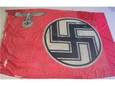 Ultra  Rare WW2 German State Service Flag From Reichstag Battle of Berlin