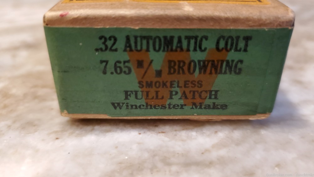 Winchester Repeating Arms 32 ACP 7.65 browning full patch 50 rounds-img-6
