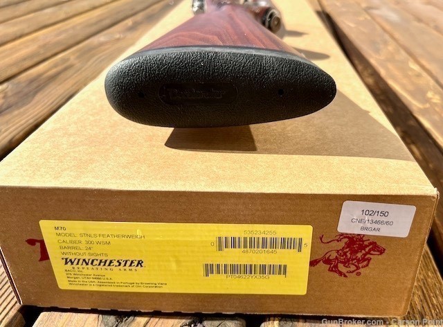 Winchester 70 Stainless Featherweight 300 WSM 24" NIB 2023 NICE WOOD-img-30