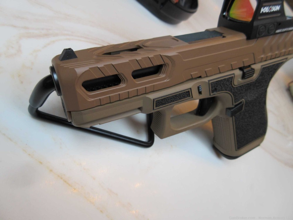 Glock 19 GEN5 9mm Shark Coast Tactical Custom Kicker Holosun 507CX2 optic-img-4