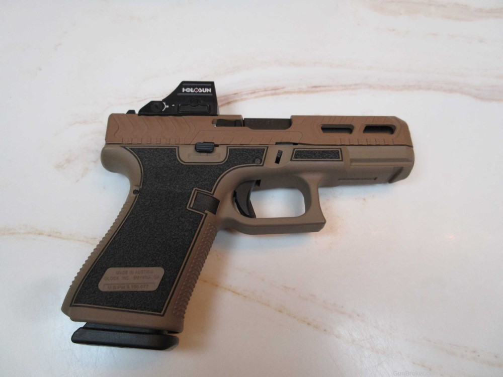 Glock 19 GEN5 9mm Shark Coast Tactical Custom Kicker Holosun 507CX2 optic-img-2
